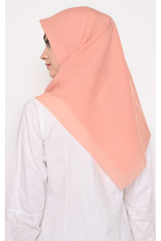 Segi Empat Lasercut Double Haikon  Peach
